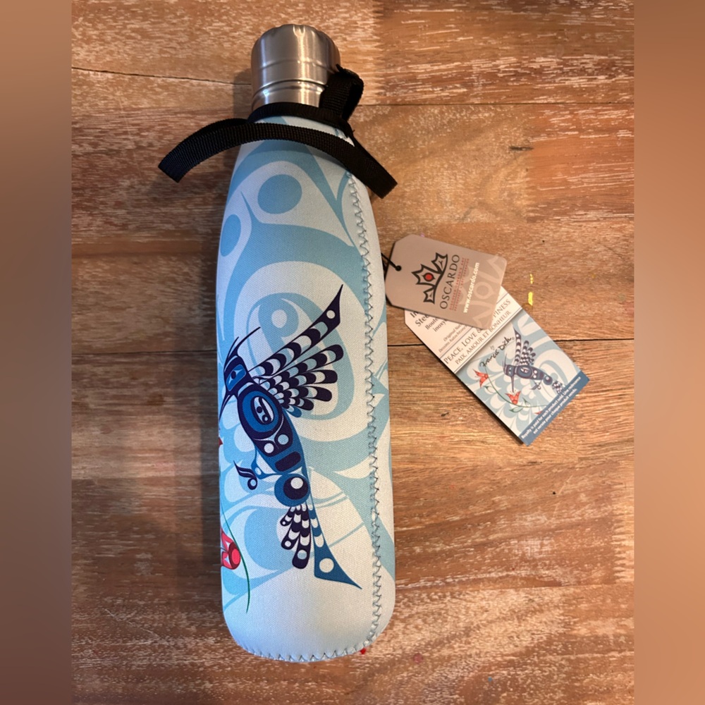 NWT Insulated Stainless Steel Water Bottle Indigenous Art